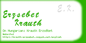 erzsebet krauth business card